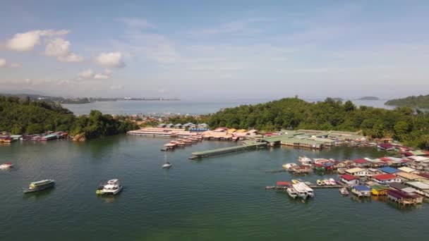 Scenery Villages Gaya Island Kota Kinabalu Sabah Malaysia — стокове відео