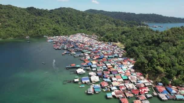 Scenery Village Gaya Island Kota Kinabalu Sabah Malaysia — Stok Video