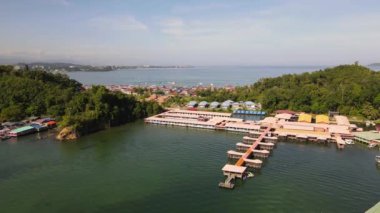 Gaya Adası 'ndaki Köylerin Sahnesi, Kota Kinabalu, Sabah Malezya