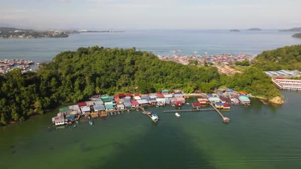 Scenery Village Gaya Island Kota Kinabalu Sabah Malaysia — Stok Video