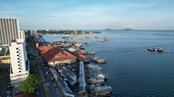 Kota Kinabalu Sabah Malásia Junho 2022 Orla Marítima Área Esplanada — Fotografia de Stock