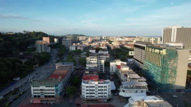 Kota Kinabalu, Sabah Malezya 14 Haziran 2022: Kota Kinabalu Şehir Merkezi Rıhtım ve Kordon Bölgesi