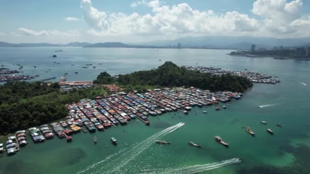 Kota Kinabalu Sabah Malasia Junio 2022 Zona Costera Paseo Marítimo — Vídeo de stock