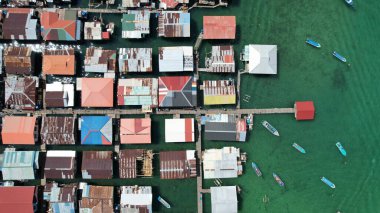 Kota Kinabalu, Sabah Malezya 14 Haziran 2022: Kota Kinabalu Şehir Merkezi Rıhtım ve Kordon Bölgesi