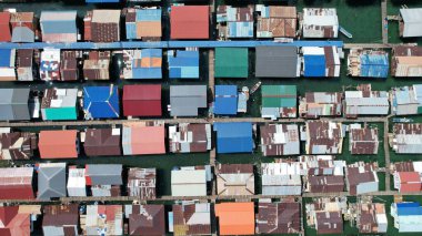 Kota Kinabalu, Sabah Malezya 14 Haziran 2022: Kota Kinabalu Şehir Merkezi Rıhtım ve Kordon Bölgesi