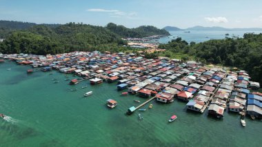 Kota Kinabalu, Sabah Malezya 14 Haziran 2022: Kota Kinabalu Şehir Merkezi Rıhtım ve Kordon Bölgesi