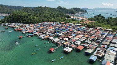 Kota Kinabalu, Sabah Malezya 14 Haziran 2022: Kota Kinabalu Şehir Merkezi Rıhtım ve Kordon Bölgesi