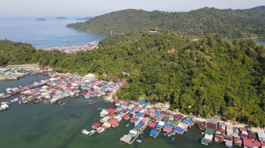 Kota Kinabalu, Sabah Malezya 14 Haziran 2022: Kota Kinabalu Şehir Merkezi Rıhtım ve Kordon Bölgesi