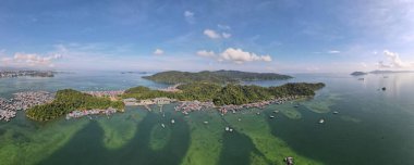 Kota Kinabalu, Sabah Malezya 14 Haziran 2022: Kota Kinabalu Şehir Merkezi Rıhtım ve Kordon Bölgesi