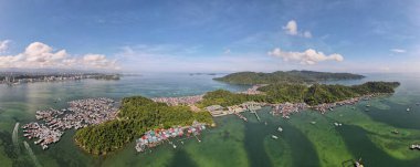 Kota Kinabalu, Sabah Malezya 14 Haziran 2022: Kota Kinabalu Şehir Merkezi Rıhtım ve Kordon Bölgesi