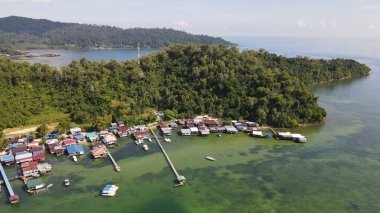 Kota Kinabalu, Sabah Malezya 14 Haziran 2022: Kota Kinabalu Şehir Merkezi Rıhtım ve Kordon Bölgesi