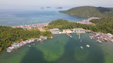 Kota Kinabalu, Sabah Malezya 14 Haziran 2022: Kota Kinabalu Şehir Merkezi Rıhtım ve Kordon Bölgesi