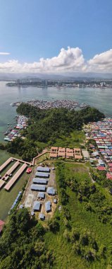 Kota Kinabalu, Sabah Malezya 14 Haziran 2022: Kota Kinabalu Şehir Merkezi Rıhtım ve Kordon Bölgesi