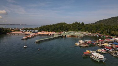 Kota Kinabalu, Sabah Malezya 14 Haziran 2022: Kota Kinabalu Şehir Merkezi Rıhtım ve Kordon Bölgesi