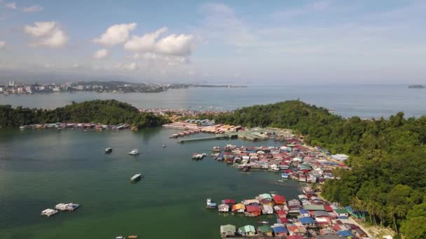 Kota Kinabalu Sabah Malásia Junho 2022 Orla Marítima Área Esplanada — Vídeo de Stock