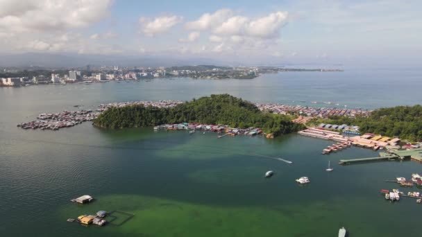 Kota Kinabalu Sabah Malajsie Června 2022 Waterfront Esplanade Area Kota — Stock video