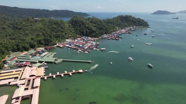 Kota Kinabalu Sabah Malasia Junio 2022 Zona Costera Paseo Marítimo — Vídeos de Stock