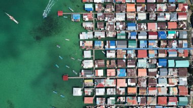 Kota Kinabalu, Sabah Malezya 14 Haziran 2022: Kota Kinabalu Şehir Merkezi Rıhtım ve Kordon Bölgesi