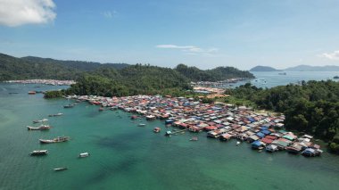 Kota Kinabalu, Sabah Malezya 14 Haziran 2022: Kota Kinabalu Şehir Merkezi Rıhtım ve Kordon Bölgesi