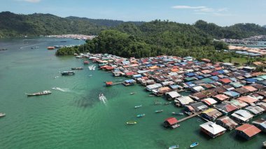 Kota Kinabalu, Sabah Malezya 14 Haziran 2022: Kota Kinabalu Şehir Merkezi Rıhtım ve Kordon Bölgesi