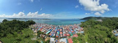 Kota Kinabalu, Sabah Malezya 14 Haziran 2022: Kota Kinabalu Şehir Merkezi Rıhtım ve Kordon Bölgesi