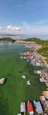 Kota Kinabalu, Sabah Malezya 14 Haziran 2022: Kota Kinabalu Şehir Merkezi Rıhtım ve Kordon Bölgesi