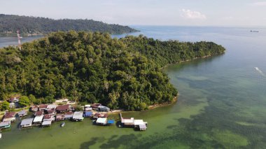 Kota Kinabalu, Sabah Malezya 14 Haziran 2022: Kota Kinabalu Şehir Merkezi Rıhtım ve Kordon Bölgesi