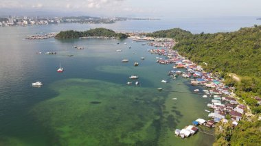 Kota Kinabalu, Sabah Malezya 14 Haziran 2022: Kota Kinabalu Şehir Merkezi Rıhtım ve Kordon Bölgesi
