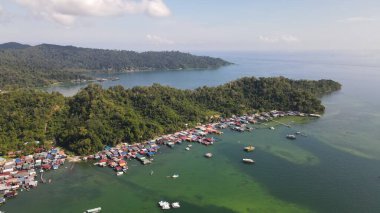 Kota Kinabalu, Sabah Malezya 14 Haziran 2022: Kota Kinabalu Şehir Merkezi Rıhtım ve Kordon Bölgesi