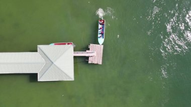 Kota Kinabalu, Sabah Malezya 14 Haziran 2022: Kota Kinabalu Şehir Merkezi Rıhtım ve Kordon Bölgesi