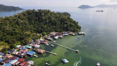 Kota Kinabalu, Sabah Malezya 14 Haziran 2022: Kota Kinabalu Şehir Merkezi Rıhtım ve Kordon Bölgesi