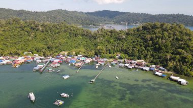 Kota Kinabalu, Sabah Malezya 14 Haziran 2022: Kota Kinabalu Şehir Merkezi Rıhtım ve Kordon Bölgesi