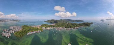 Kota Kinabalu, Sabah Malezya 14 Haziran 2022: Kota Kinabalu Şehir Merkezi Rıhtım ve Kordon Bölgesi