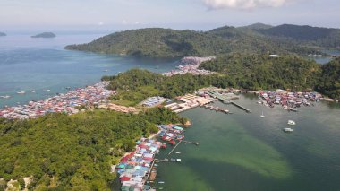 Kota Kinabalu, Sabah Malezya 14 Haziran 2022: Kota Kinabalu Şehir Merkezi Rıhtım ve Kordon Bölgesi