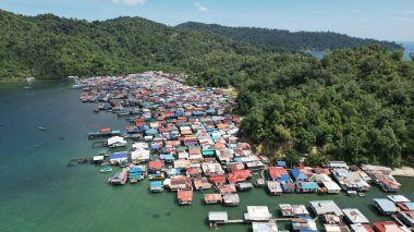 Kota Kinabalu, Sabah Malezya 14 Haziran 2022: Kota Kinabalu Şehir Merkezi Rıhtım ve Kordon Bölgesi