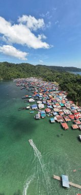 Kota Kinabalu, Sabah Malezya 14 Haziran 2022: Kota Kinabalu Şehir Merkezi Rıhtım ve Kordon Bölgesi