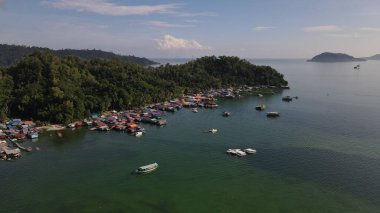 Kota Kinabalu, Sabah Malezya 14 Haziran 2022: Kota Kinabalu Şehir Merkezi Rıhtım ve Kordon Bölgesi