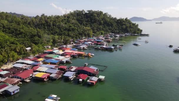 Kota Kinabalu Sabah Juni 2022 Kawasan Pantai Dan Esplanade Kota — Stok Video