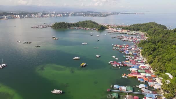 Kota Kinabalu Sabah Μαλαισία Ιουνίου 2022 Waterfront Esplanade Area Kota — Αρχείο Βίντεο