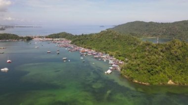 Kota Kinabalu, Sabah Malezya 14 Haziran 2022: Kota Kinabalu Şehir Merkezi Rıhtım ve Kordon Bölgesi