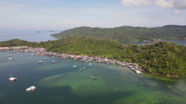 Kota Kinabalu Sabah Maleisië Juni 2022 Het Waterfront Esplanade Gebied — Stockvideo