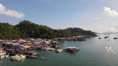 Kota Kinabalu, Sabah Malezya 14 Haziran 2022: Kota Kinabalu Şehir Merkezi Rıhtım ve Kordon Bölgesi