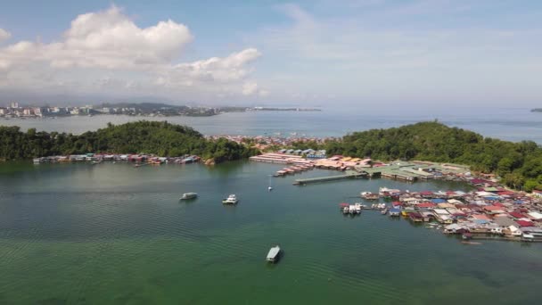 Kota Kinabalu Sabah Malasia Junio 2022 Zona Costera Paseo Marítimo — Vídeo de stock