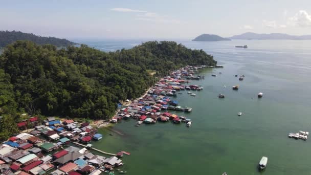 Kota Kinabalu Sabah Juni 2022 Kawasan Pantai Dan Esplanade Kota — Stok Video