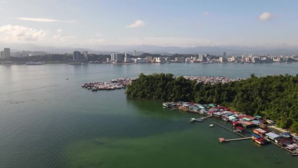 Kota Kinabalu Sabah Malasia Junio 2022 Zona Costera Paseo Marítimo — Vídeo de stock