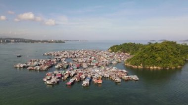 Kota Kinabalu, Sabah Malezya 14 Haziran 2022: Kota Kinabalu Şehir Merkezi Rıhtım ve Kordon Bölgesi