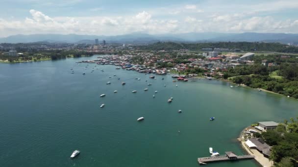Kota Kinabalu Sabah Malaezia Iunie 2022 Zona Malul Mării Esplanade — Videoclip de stoc