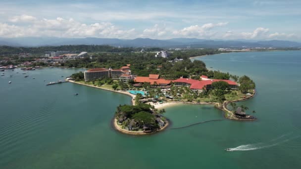 Kota Kinabalu Sabah Malasia Junio 2022 Zona Costera Paseo Marítimo — Vídeos de Stock