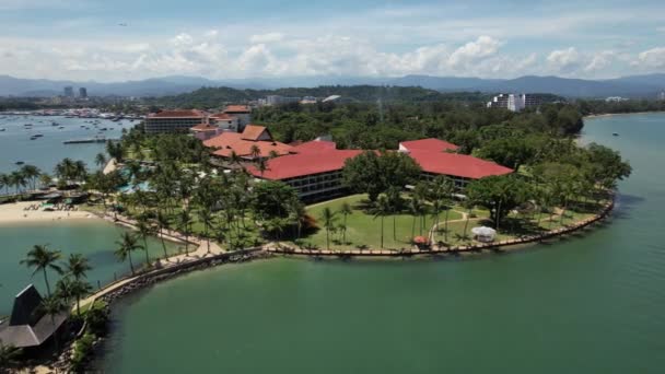 Kota Kinabalu Sabah Malaisie Juin 2022 Bord Eau Esplanade Centre — Video