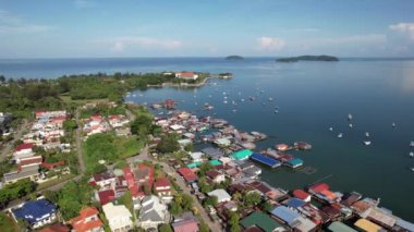 Kota Kinabalu, Sabah Malezya 14 Haziran 2022: Kota Kinabalu Şehir Merkezi Rıhtım ve Kordon Bölgesi